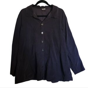 CP Shades Vintage Purple Corduroy Eyelit Blouse